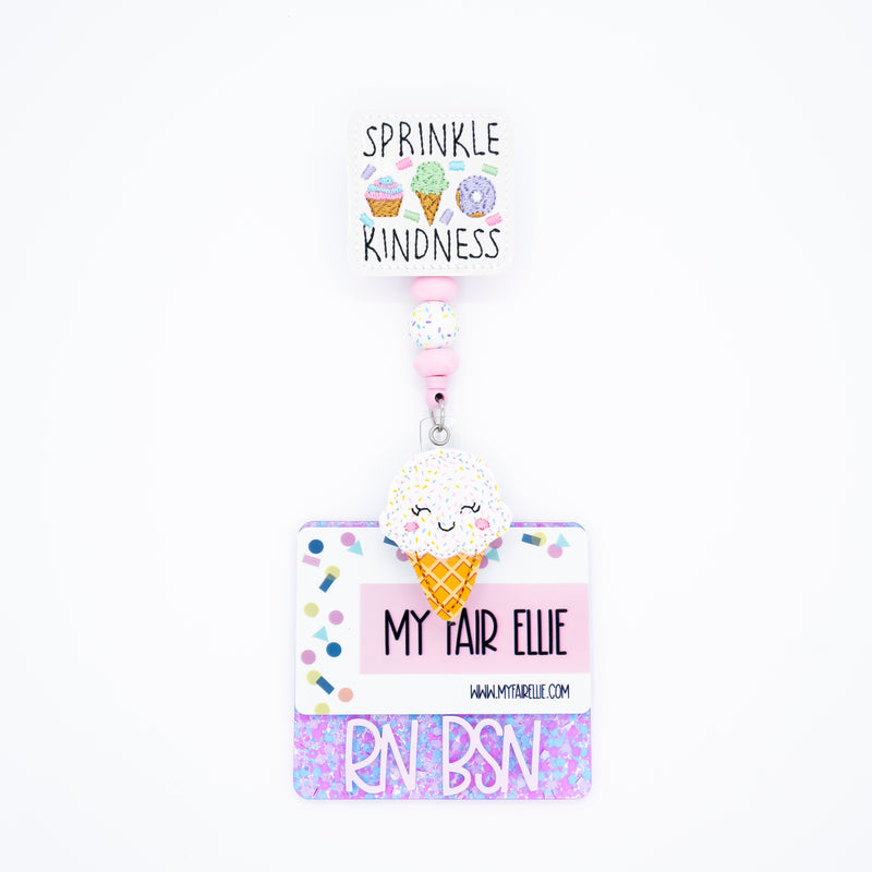 Sprinkle Kindness // Ice Cream Cone // Badge Buddy