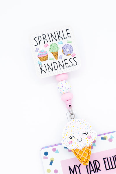 Sprinkle Kindness // Ice Cream Cone // Badge Buddy