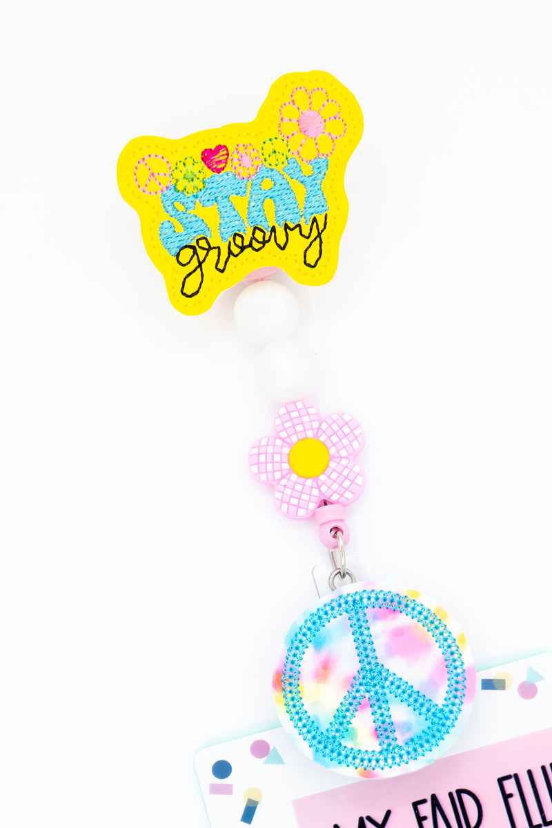 Stay Groovy // Peace Sign // Badge Buddy