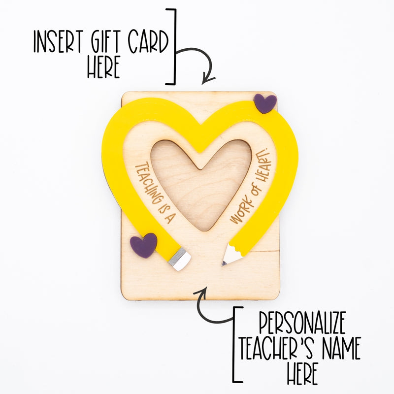 *CUSTOMIZABLE* Gift Card Holder // Teacher Gift