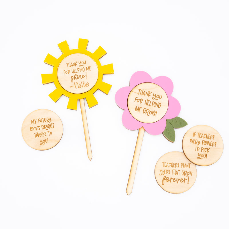 *CUSTOMIZABLE* Teacher Flower Plant Stake // Teacher Gift