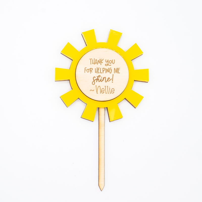 *CUSTOMIZABLE* Teacher Flower Plant Stake // Teacher Gift