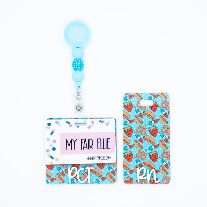 Patriotic Snacks Backer with White Cake Pop Font // 2-4 Week Turnaround Time