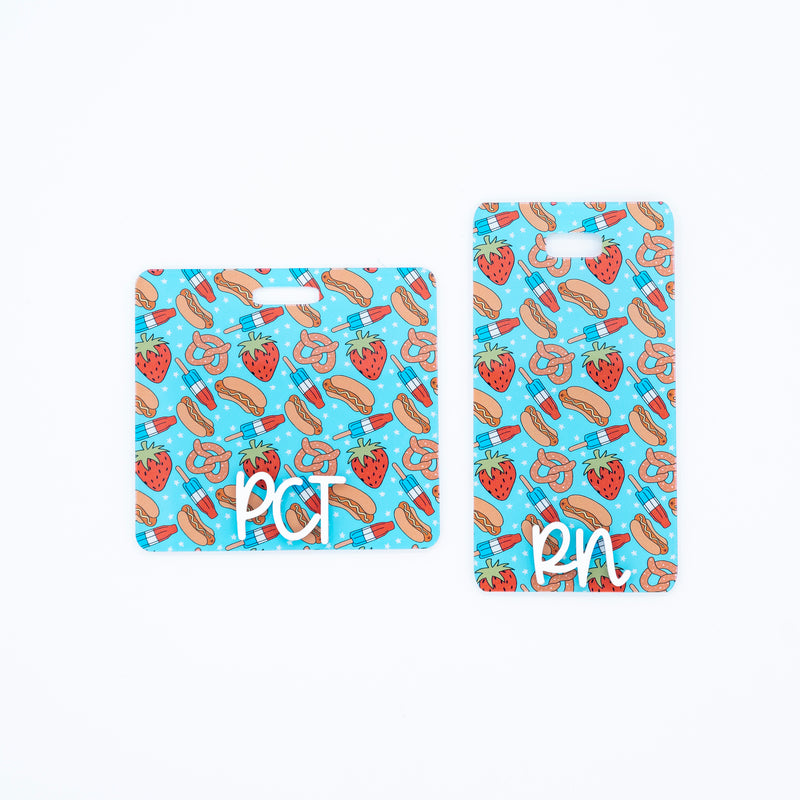 Patriotic Snacks Backer with White Cake Pop Font // 2-4 Week Turnaround Time