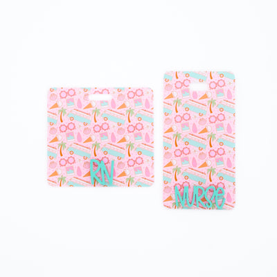 Beachy Vibes Backer with Teal Karoline Font // 2-4 Week Turnaround Time