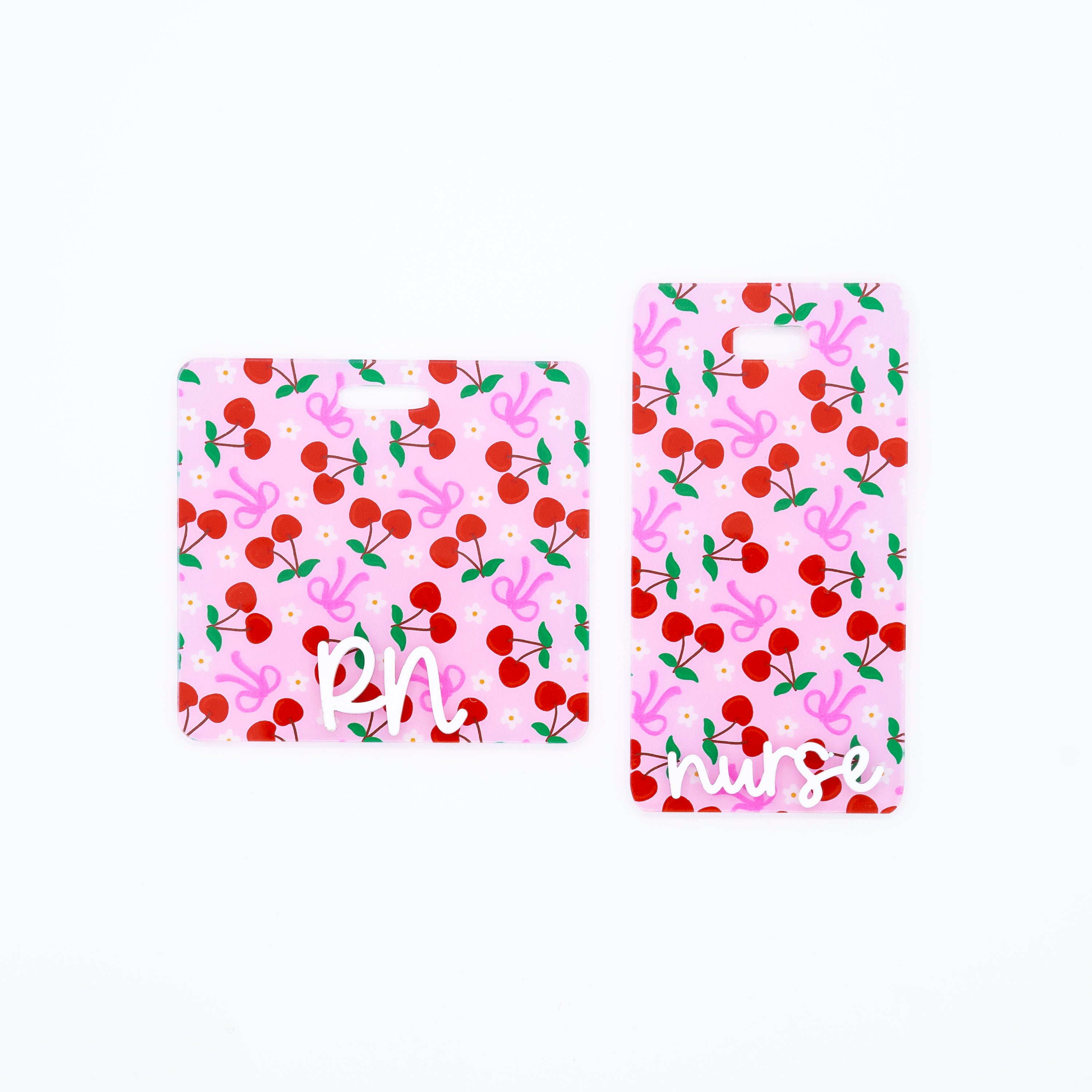 Heart Cherries & Bows Backer with White Cake Pop Font // 2-4 Week Turn ...
