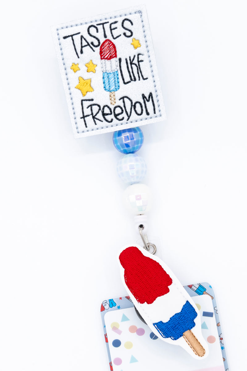 Tastes like Freedom // Popsicle // Badge Buddy