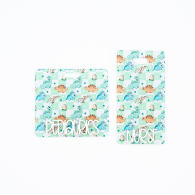 Pastel Dino Backer with Bone Karoline Font // 2-4 Week Turnaround Time