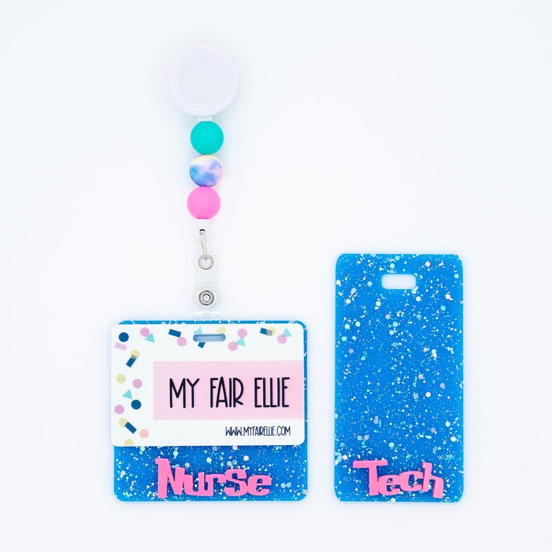 POP UP // Blue Alien Letters // Badge Backer // 2-4 Week Turnaround Time