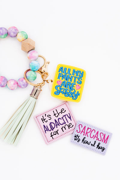 Tie Dye Interchangeable Wristlet Keychain