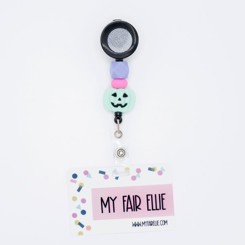 Lilac Geo/Flat Pink/Mint Pumpkin // Black Badge Reel Base // Halloween