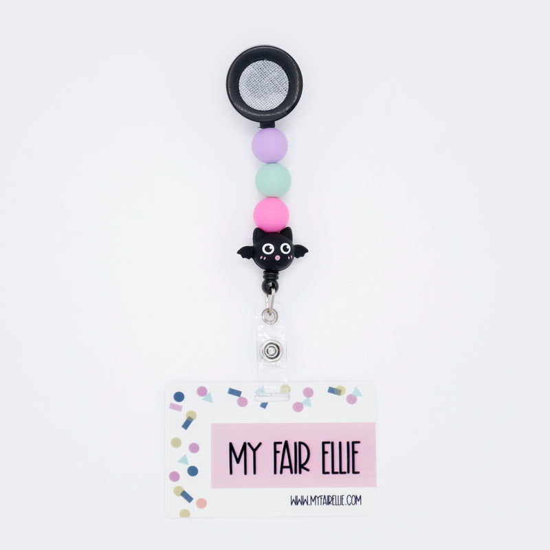 Round Lilac/Round Mint/Round Pink/Black Bat // Black Badge Reel Base // Halloween