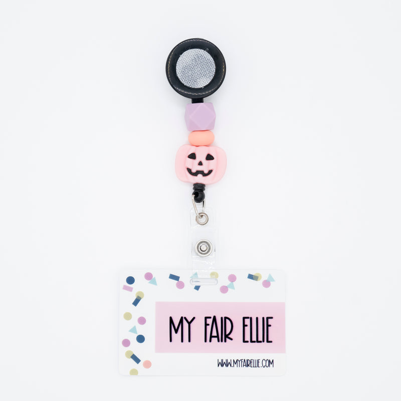 Lilac Geo/Flat Coral/Pink Pumpkin // Black Badge Reel Base // Halloween