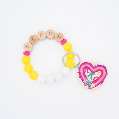Teach Interchangeable Wristlet Keychain