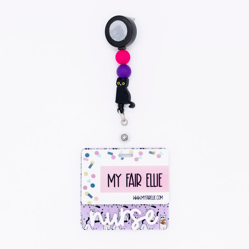 Halloween Ghost Cats Backer with White Cake Pop Font  // 2-4 Week Turnaround Time