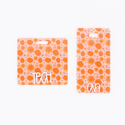 Pumpkins & Flowers Backer with White Karoline Font  // 2-4 Week Turnaround Time