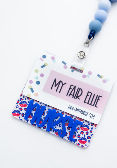 'Merica with Blue Peachy Font // Badge Backer // 2-4 Week Turnaround Time