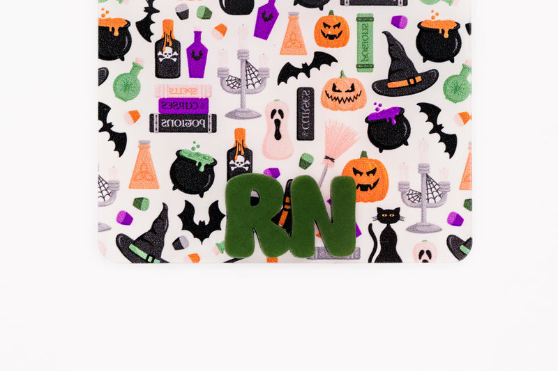 Halloween Print with Cool Vibes Green Text // Badge Backer // 2-4 Week Turnaround Time