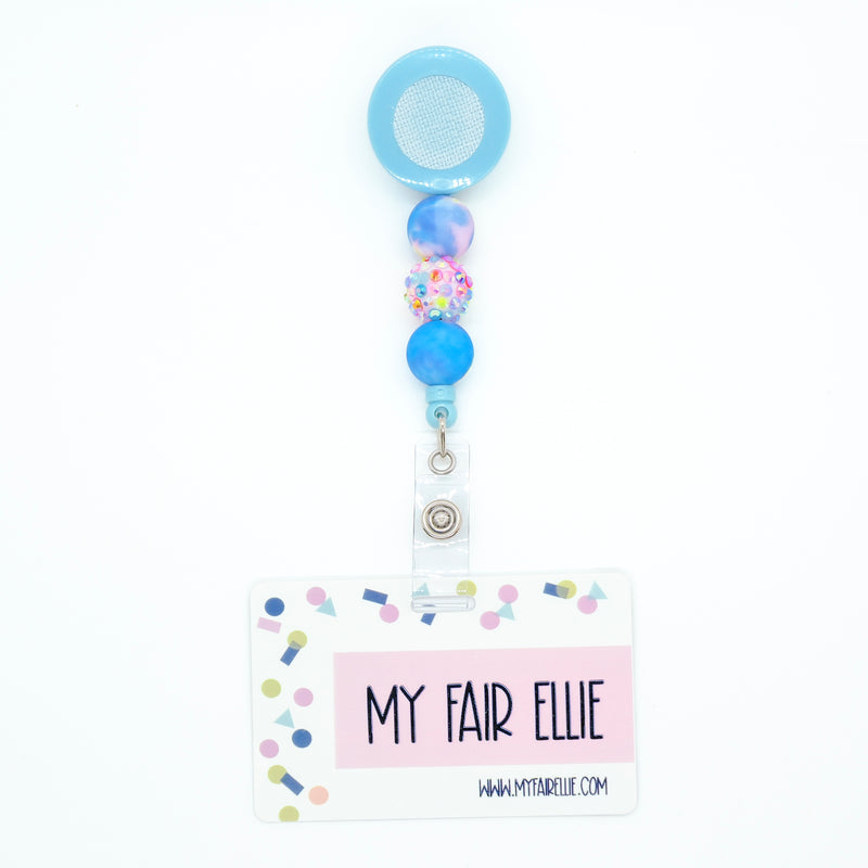Pastel Glitz Rainbow Bead Reel ONLY! // Blush Badge Reel Base