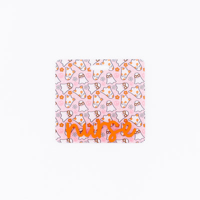 Groovy Ghosts Backer with Orange Metallic Cake Pop Font  // 2-4 Week Turnaround Time