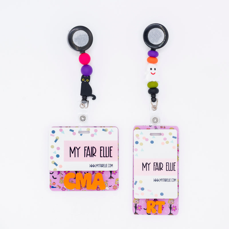 Lizzie Girl Halloween Backer with Orange Metallic Cool Vibes Font  // 2-4 Week Turnaround Time