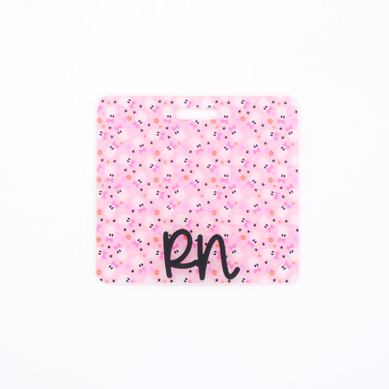Pink Ghosts Backer with Black Cake Pop Font  // 2-4 Week Turnaround Time