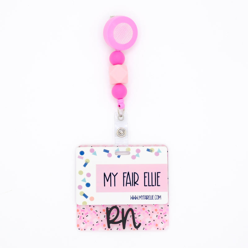 Pink Ghosts Backer with Black Cake Pop Font  // 2-4 Week Turnaround Time