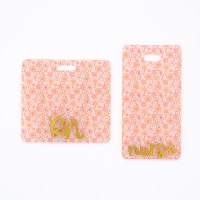 Dainty Floral Backer with Gold Cake Pop Font  // 2-4 Week Turnaround Time
