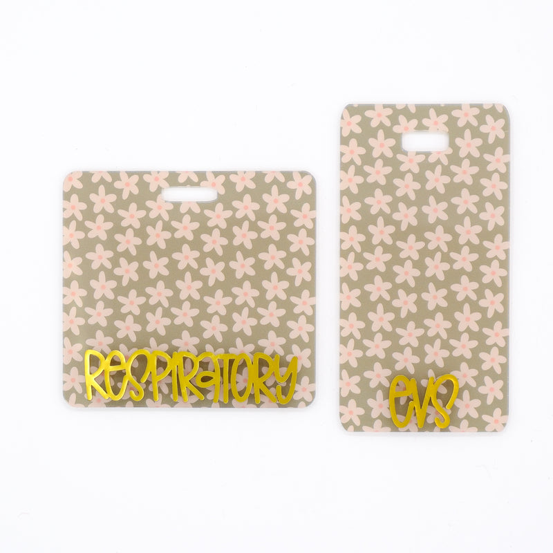 Sage Daisies Backer with Gold Karoline Font  // 2-4 Week Turnaround Time