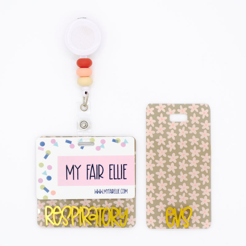 Sage Daisies Backer with Gold Karoline Font  // 2-4 Week Turnaround Time