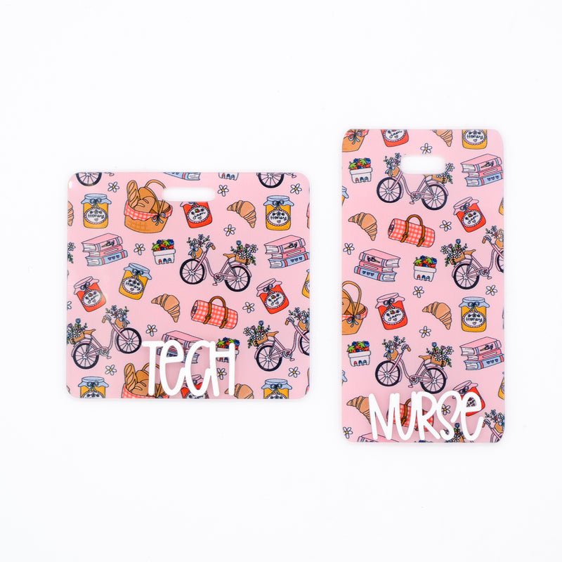 Spring Picnic Backer with White Karoline Font  // 2-4 Week Turnaround Time