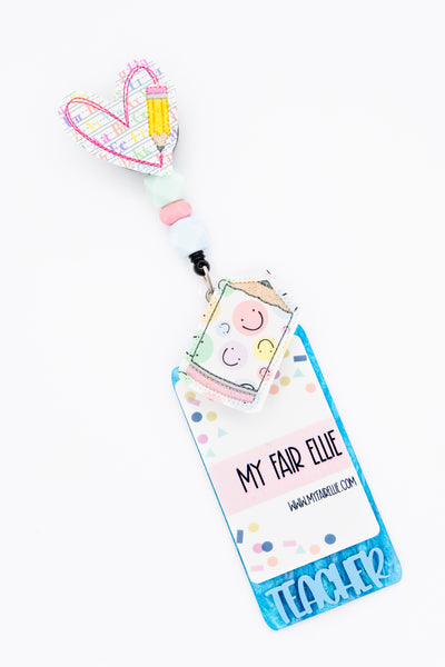 ABC Pencil Heart // Smile Face Pencil // Badge Buddy