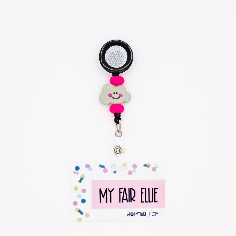 Skinny Pink/Happy Gray Cloud/Skinny Pink Silicone Bead Reel ONLY! // Black Badge Reel Base