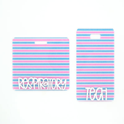 Baby Stripes Backer with White Karoline Font  // 2-4 Week Turnaround Time