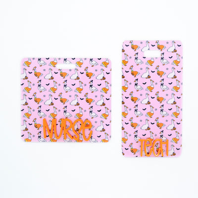 Halloween Goose Backer with Orange Metallic Karoline Font  // 2-4 Week Turnaround Time
