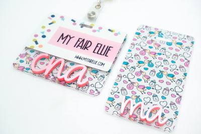 Hearts & Stork Baby Backer with Light Pink Metallic Cake Pop Font  // 2-4 Week Turnaround Time