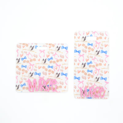 Bows & Blocks Baby Backer with Bubblegum Karoline Font  // 2-4 Week Turnaround Time