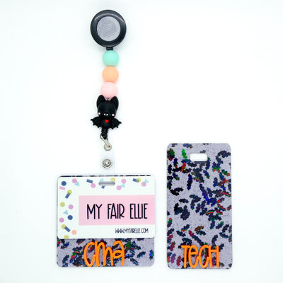 Frickin' Bats Backer with Orange Metallic Karoline Font  // 2-4 Week Turnaround Time