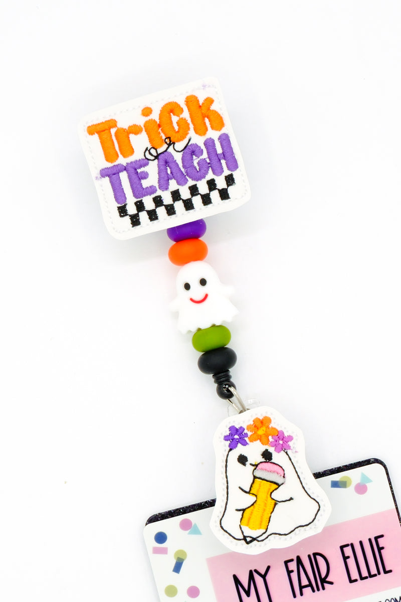 Trick or Teach // Ghost with Pencil // Spooky // Halloween