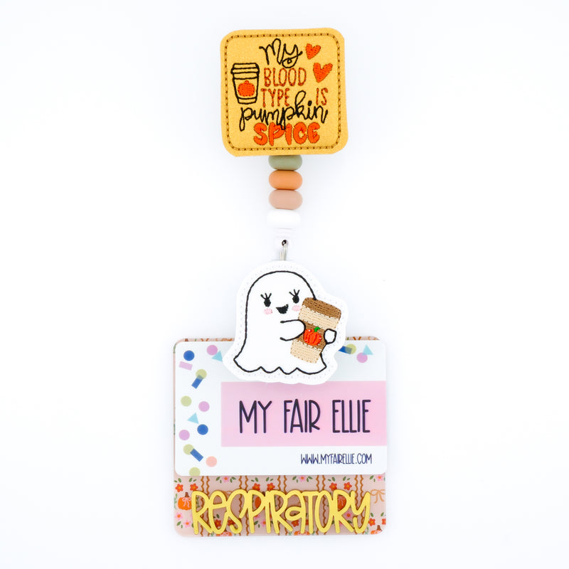 My Blood Type is Pumpkin Spice // Ghost with Hot Drink // Fall
