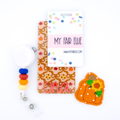 Polka Dot Print Sunflower Pumpkin // Fall