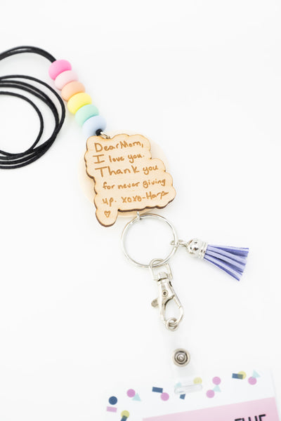 Custom Handwriting / Picture Badge Buddy / Keychain / Ornament / PLEASE READ!