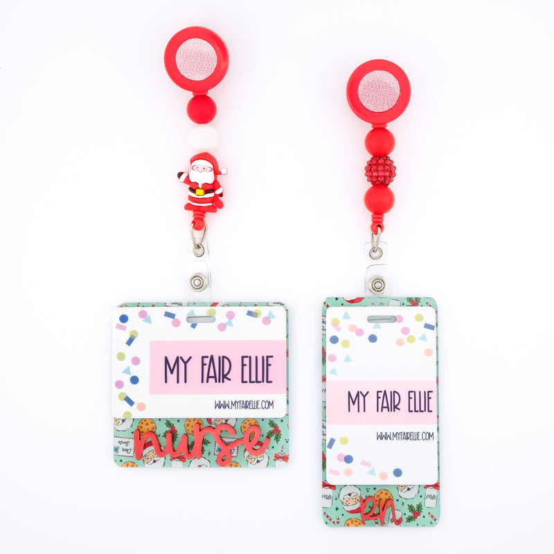Dear Santa with Cookies Backer with Red Metallic Cake Pop Font  // 2-4 Week Turnaround Time