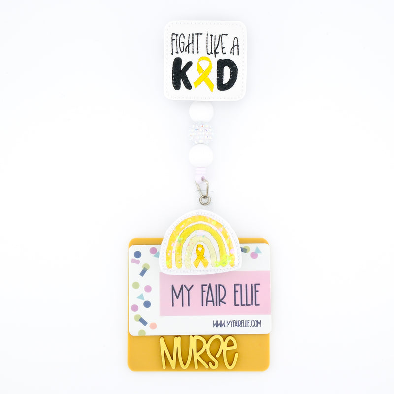 Fight like a Kid // Yellow Ribbon // Pediatric Cancer // Badge Buddy