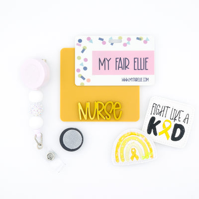 Fight like a Kid // Yellow Ribbon // Pediatric Cancer // Badge Buddy