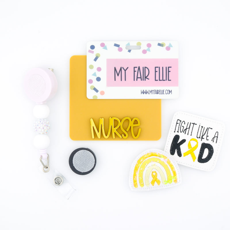 Fight like a Kid // Yellow Ribbon // Pediatric Cancer // Badge Buddy