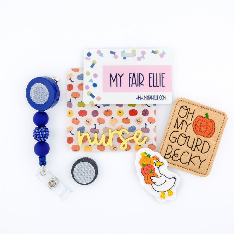 Oh My Gourd + Goose and Pumpkins Badge Reel Set // As Seen on Social Media