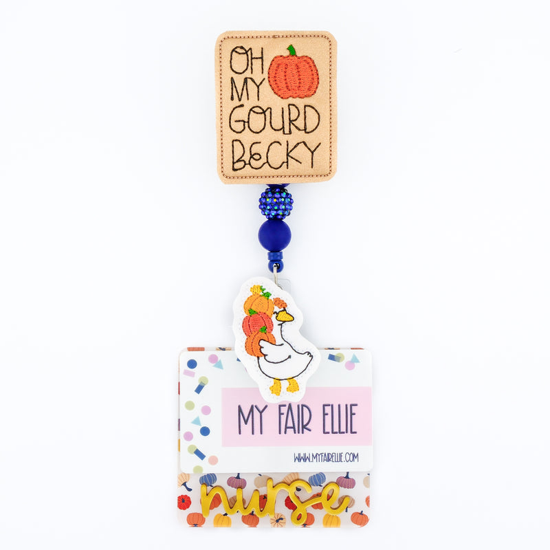 Oh My Gourd + Goose and Pumpkins Badge Reel Set // As Seen on Social Media