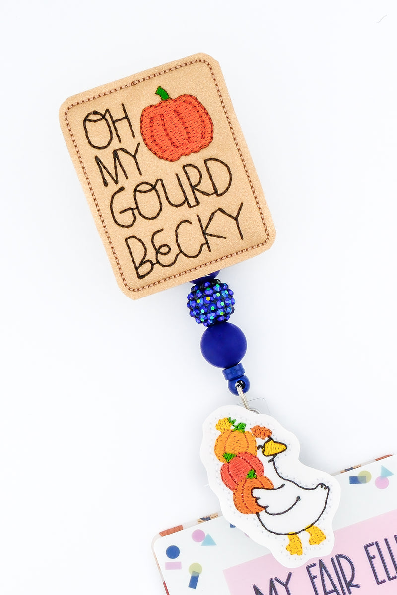 Oh My Gourd + Goose and Pumpkins Badge Reel Set // As Seen on Social Media