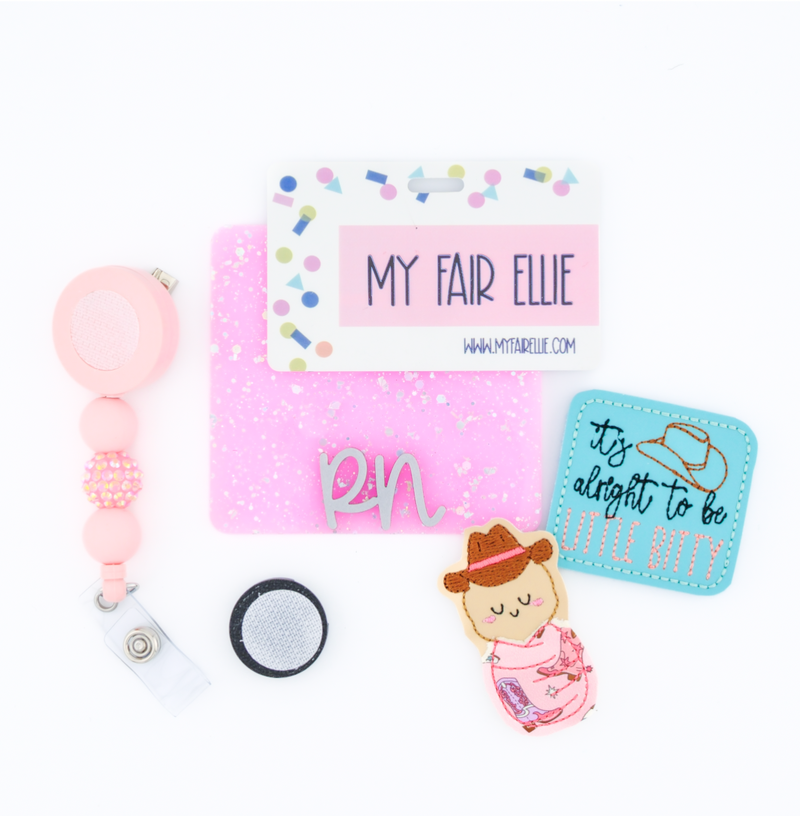 Little Bitty Swaddle Baby Badge Reel Set // As Seen on Social Media